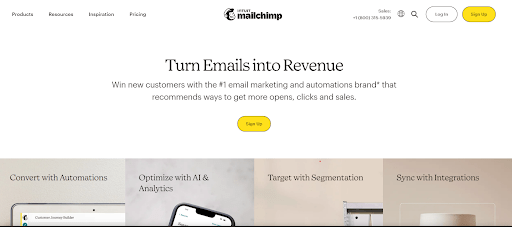 Email marketing platform Mailchimp