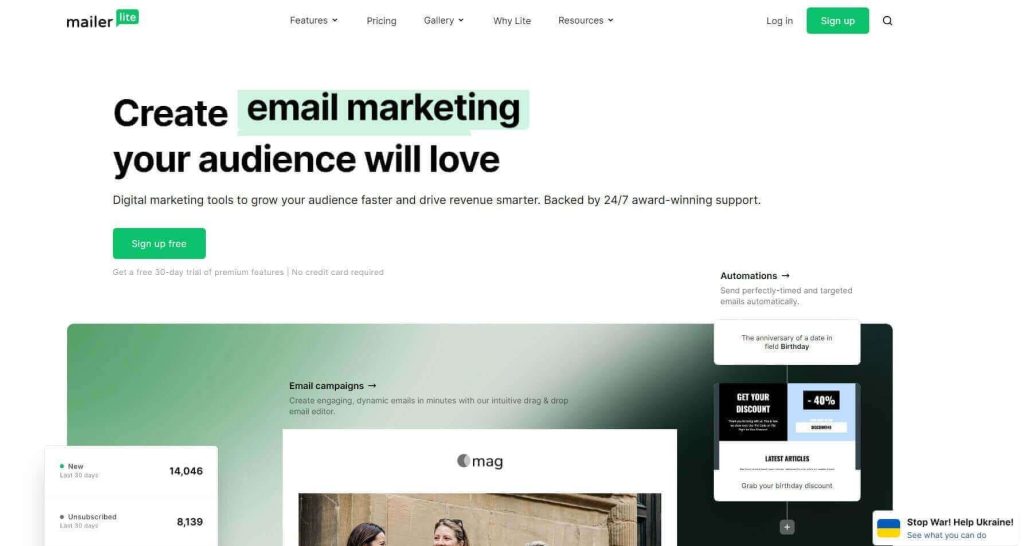 Mailerlite marketing tool