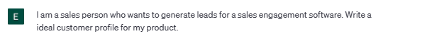 sales prompts in ChatGPT