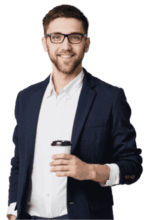 man holding cup