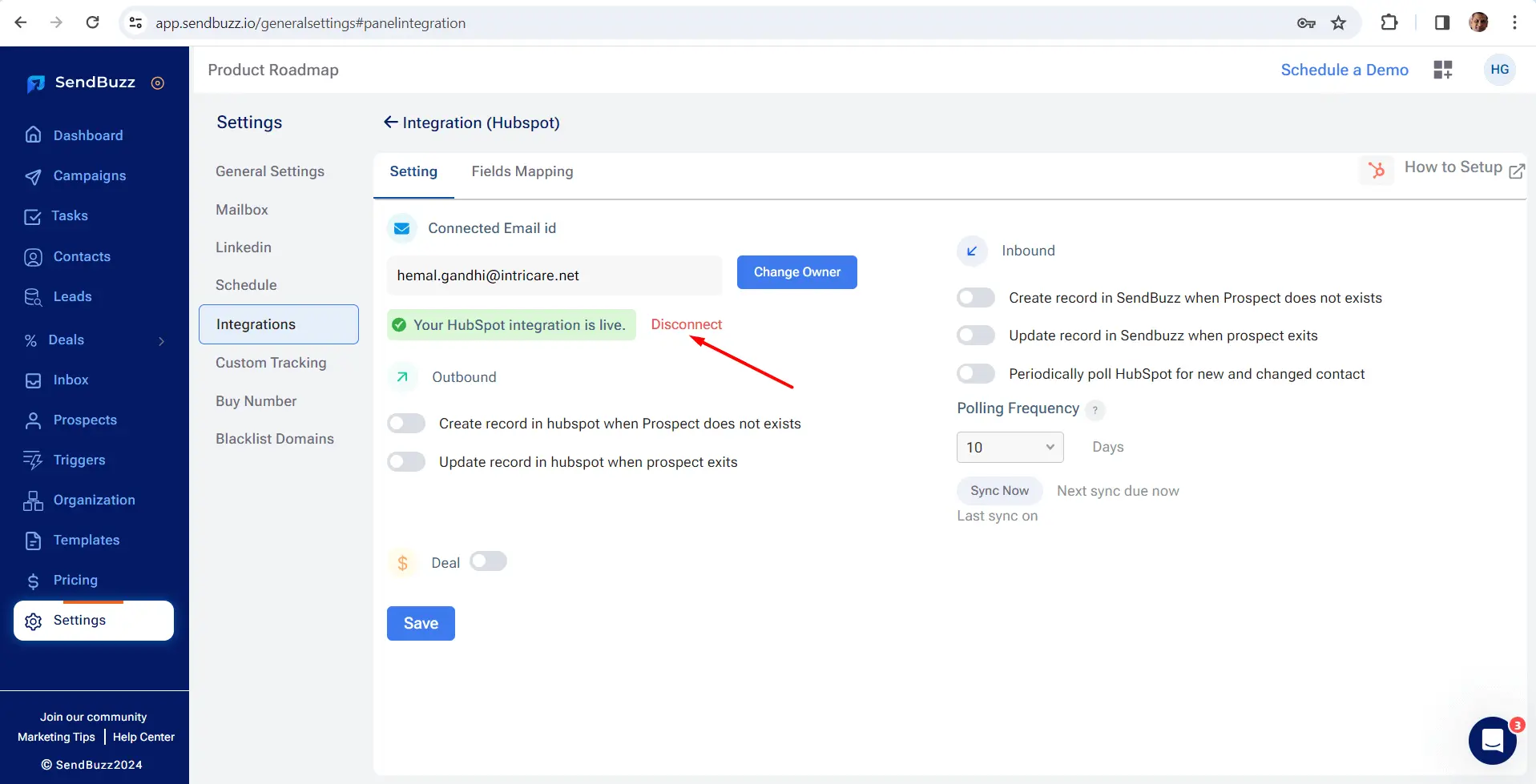 disconnect-button-hubspot